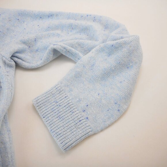 Talbots Women's sz M Pullover Sweater Long Sleeve Cable Knit Light Blue Speckled - Picture 8 of 12